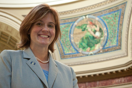 Sen. Jessica King at the State Capitol. Photo by Evan Benner