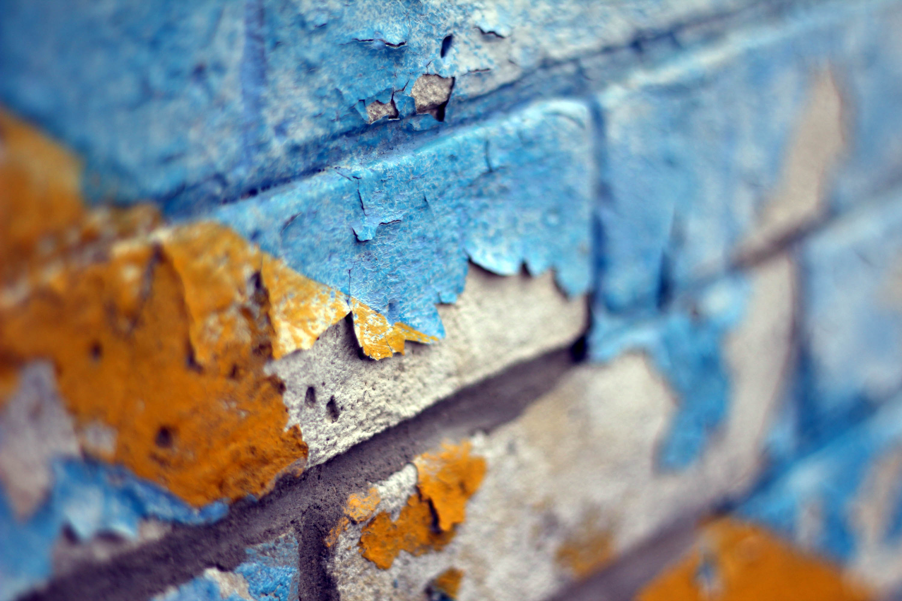 Paint from the Inner City Arts Council Mural begins to chip from weathering since its creation in 1984. 
Photo by: Aimee Katz