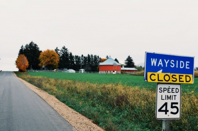Outside city limits there are many bright red barns that dot the landscape, some still being used for dairy farming today.